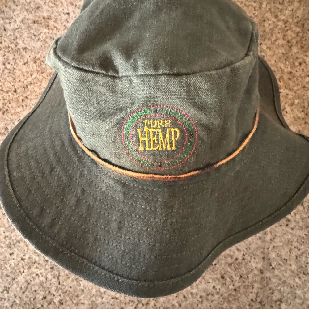 Vintage Pure Hemp Hat army green - Picture 2 of 9